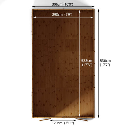 Mercia Wooden Shed Mercia 18 x 10 Premium Shiplap Apex Workshop