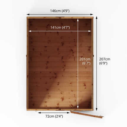 Mercia Wooden Shed Mercia 7x5 Modular Shiplap Apex Shed