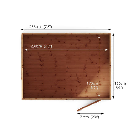 Mercia Wooden Shed Mercia 8x6 Modular Shiplap Apex Shed