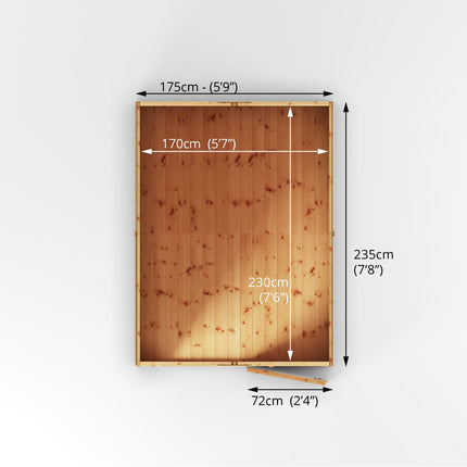 Mercia Wooden Shed Mercia 8x6 Modular Shiplap Apex - Windowless