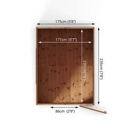 Mercia Wooden Shed Mercia 8x6 Security Shiplap Apex Shed