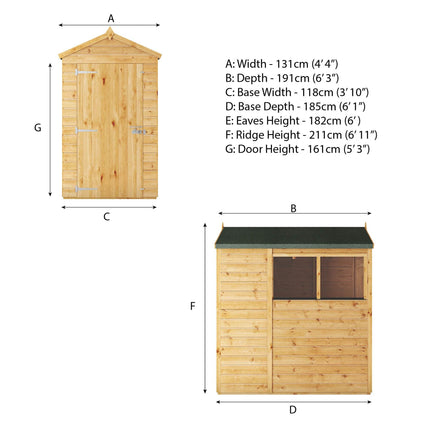 Mercia Wooden Shed Mercia The Woodsman 6x4 Shiplap Apex Wooden Shed SI-100-001-0001 Mercia The Woodsman 6x4 Shiplap Apex Wooden Shed