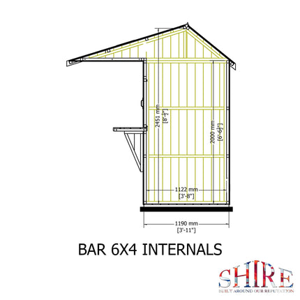 Shire Garden Bar Shire 6x4 Apex Garden Bar