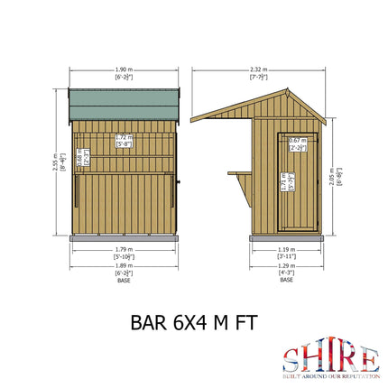 Shire Garden Bar Shire 6x4 Apex Garden Bar