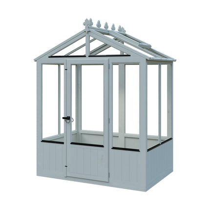 Shire Greenhouse Green / No Installation Shire Holkham 4x6 Wooden Greenhouse HOLK0406DSL-P10