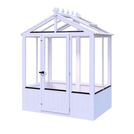 Shire Greenhouse Pink / No Installation Shire Holkham 4x6 Wooden Greenhouse HOLK0406DSL-P78