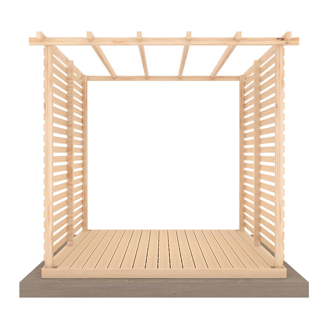 Shire Pergola Shire Ivy Pergola Kit with Decking & Sides 8x8