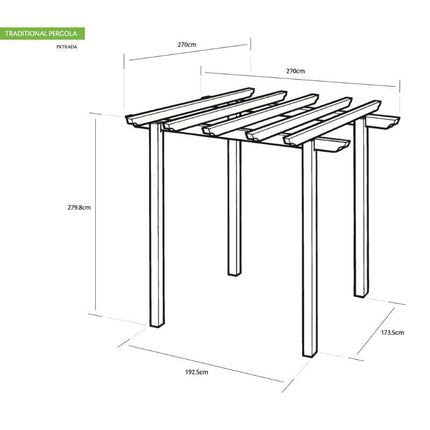 Shire Pergola Shire Traditional Pergola 2.7m Posts