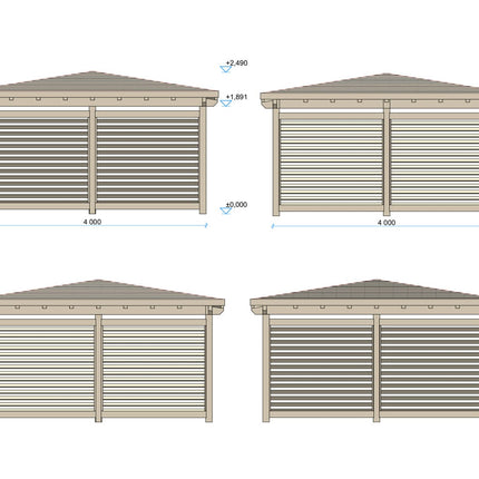 Shire Pergola Shire Uma 4x4m Wooden Pergola