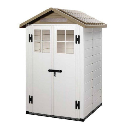 Shire Plastic Shed Shire 4x4 Tuscany EVO 120 Plastic Shed TEVO1202PVC-1AA 5060490133287