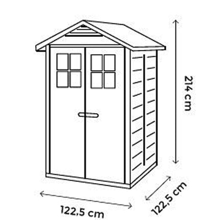 Shire Plastic Shed Shire 4x4 Tuscany EVO 120 Plastic Shed TEVO1202PVC-1AA 5060490133287