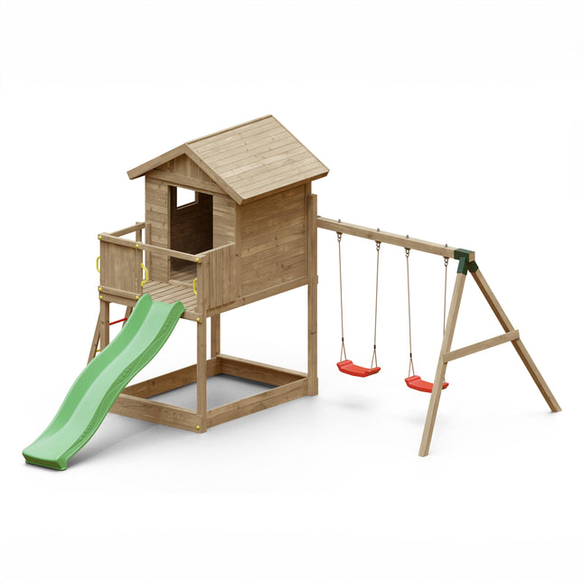 Shire Play Equipment Shire Galaxy Playfort Wooden Climbing Frame with Slide and Swings PCFG05136PK-1AA Shire Galaxy Playfort Wooden Climbing Frame with Slide and Swings 5060370117673