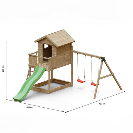 Shire Play Equipment Shire Galaxy Playfort Wooden Climbing Frame with Slide and Swings PCFG05136PK-1AA Shire Galaxy Playfort Wooden Climbing Frame with Slide and Swings 5060370117673