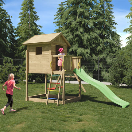 Shire Play Equipment Shire Galaxy Playfort Wooden Climbing Frame with Slide and Swings PCFG05136PK-1AA Shire Galaxy Playfort Wooden Climbing Frame with Slide and Swings 5060370117673