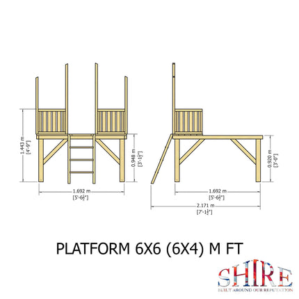 Shire Playhouse Shire 6x4 Stork Playhouse with Platform & Slide