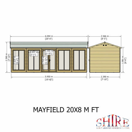 Shire Summerhouse Shire Mayfield 20x8 Summerhouse