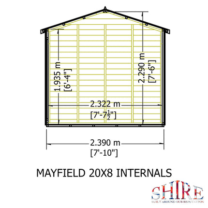 Shire Summerhouse Shire Mayfield 20x8 Summerhouse