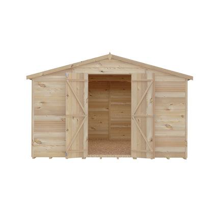 Shire Wooden Shed Shire 10x10 Overlap Shed Double Door With Windows Shire 10x10 Overlap Shed Double Door With Windows