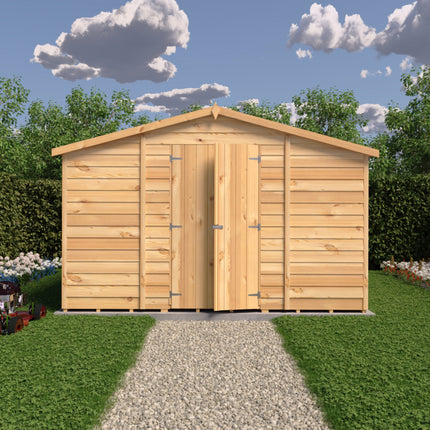 Shire Wooden Shed Shire 10x10 Overlap Shed Double Door With Windows Shire 10x10 Overlap Shed Double Door With Windows