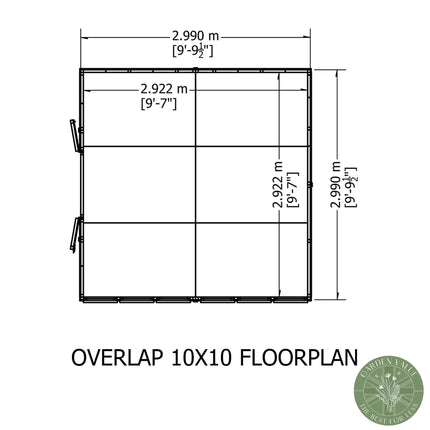 Shire Wooden Shed Shire 10x10 Overlap Shed Double Door With Windows Shire 10x10 Overlap Shed Double Door With Windows