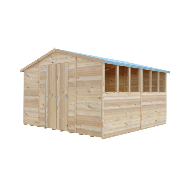 Shire Wooden Shed Shire 10x10 Overlap Shed Double Door With Windows Shire 10x10 Overlap Shed Double Door With Windows