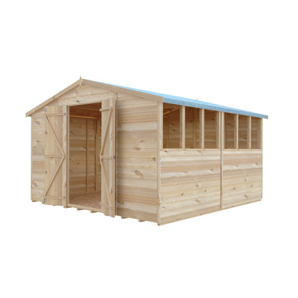 Shire Wooden Shed Shire 10x10 Overlap Shed Double Door With Windows Shire 10x10 Overlap Shed Double Door With Windows