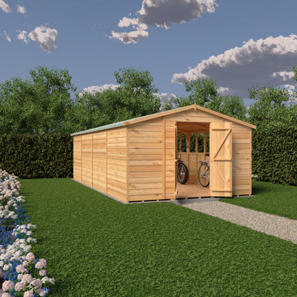 Shire Wooden Shed Shire 10x20 Overlap Shed with Windows - Dip Treated Shire 10x20 Overlap Shed with Windows - Dip Treated