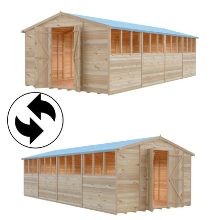 Shire Wooden Shed Shire 10x20 Overlap Shed with Windows - Dip Treated Shire 10x20 Overlap Shed with Windows - Dip Treated