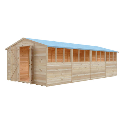 Shire Wooden Shed Shire 10x20 Overlap Shed with Windows - Dip Treated Shire 10x20 Overlap Shed with Windows - Dip Treated