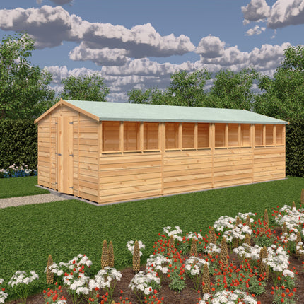 Shire Wooden Shed Shire 10x20 Overlap Shed with Windows - Dip Treated Shire 10x20 Overlap Shed with Windows - Dip Treated