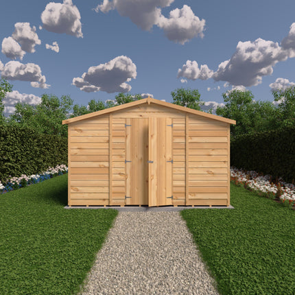 Shire Wooden Shed Shire 10x20 Overlap Shed with Windows - Dip Treated Shire 10x20 Overlap Shed with Windows - Dip Treated