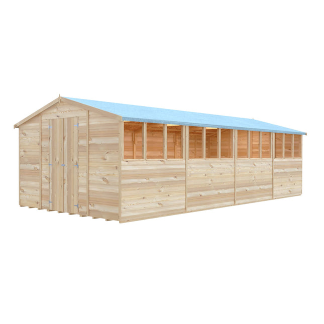 Shire Wooden Shed Shire 10x20 Overlap Shed with Windows - Dip Treated Shire 10x20 Overlap Shed with Windows - Dip Treated