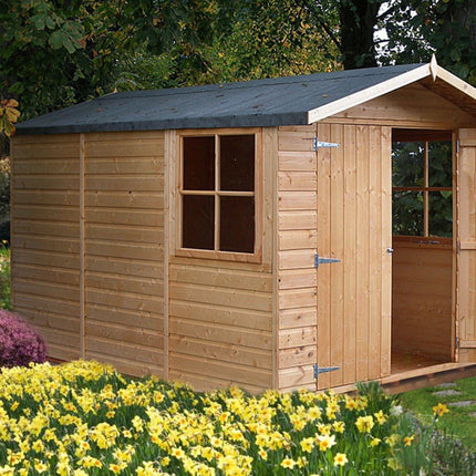 Shire Wooden Shed Shire 10x7 Guernsey Shed Double Door Apex Workshop