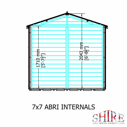 Shire Wooden Shed Shire Abri Apex Shed - 7x7