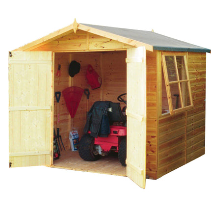 Shire Wooden Shed Shire Alderney 7x7 Shed Apex Double Door Workshop