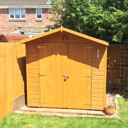 Shire Wooden Shed Shire Alderney 7x7 Shed Apex Double Door Workshop