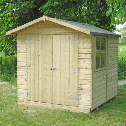 Shire Wooden Shed Shire Alderney 7x7 Shed Apex Double Door Workshop