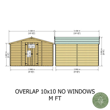 Shire Wooden Shed Shire Overlap Double Door Shed - 10x15ft Shire Overlap Double Door Shed - 10x15ft