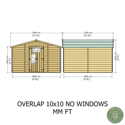 Shire Wooden Shed Shire Overlap Double Door Shed - 10x15ft Shire Overlap Double Door Shed - 10x15ft