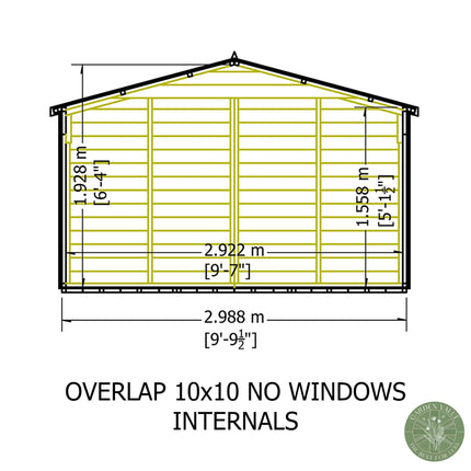 Shire Wooden Shed Shire Overlap Double Door Shed - 10x15ft Shire Overlap Double Door Shed - 10x15ft