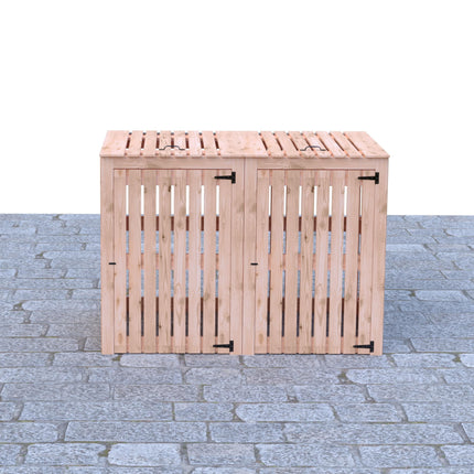 Shire Wooden Storage Shire Double Wheelie Bin Storage WHEE0103DSL-1AA 5060370110025