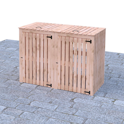 Shire Wooden Storage Shire Double Wheelie Bin Storage WHEE0103DSL-1AA 5060370110025