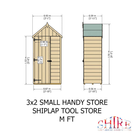 Shire Wooden Storage Shire Handy Store 3x2 Shiplap Tool Shed