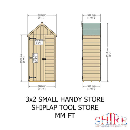 Shire Wooden Storage Shire Handy Store 3x2 Shiplap Tool Shed