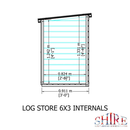 Shire Wooden Storage Shire Large Heavy Duty Log Store LOGL6231DSL-1AA 5060490138343