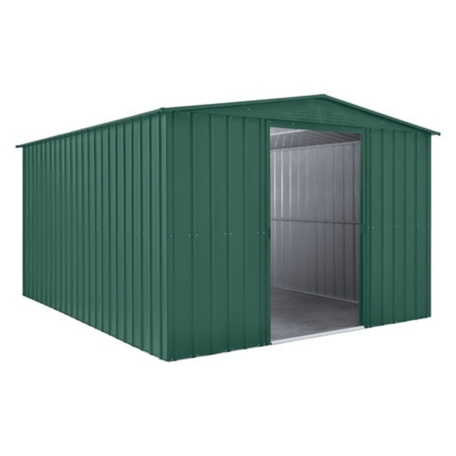 Store More 295cm / 175cm / 202cm Globel 10x6ft Apex Metal Garden Shed - Green LOTUS106 HG 5055280414233