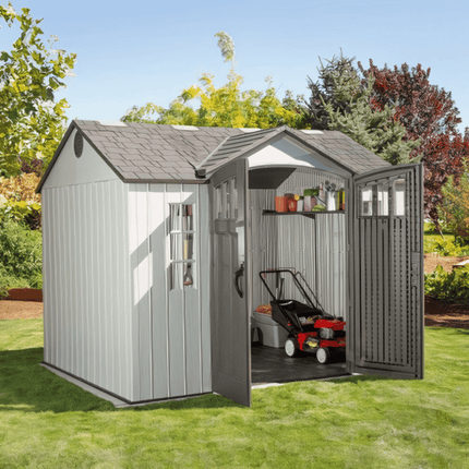 Store More 299cm / 238cm / 244cm Lifetime 10x8ft Heavy Duty Plastic Shed LFT 10x8 60243 5055280416329