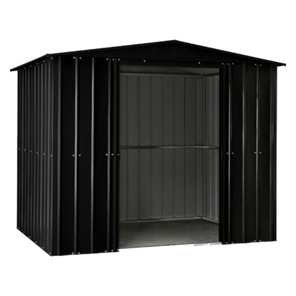 Store More Metal Shed Globel 8x5ft Apex Metal Garden Shed - Anthracite Grey LOTUS85 AG 5060311199621