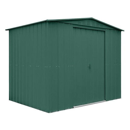 Store More Metal Shed Globel 8x6ft Apex Metal Garden Shed - Green LOTUS86 HG 5060311199584