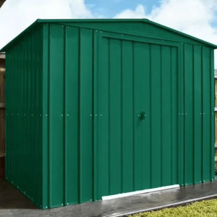 Store More Metal Shed Globel 8x6ft Apex Metal Garden Shed - Green LOTUS86 HG 5060311199584